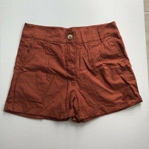 Forever 21 Small Button Burnt Orange Casual Outdoor Shorts Ladies Pockets Summer